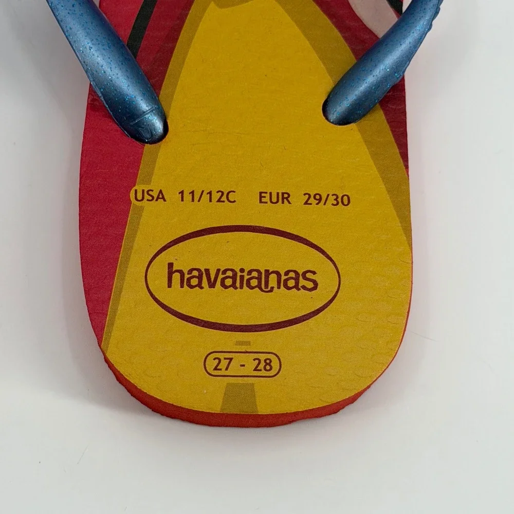 Havaianas Disney Snow White Red Flip Flops Girls Size 11/12C Sweet As Apple Pie